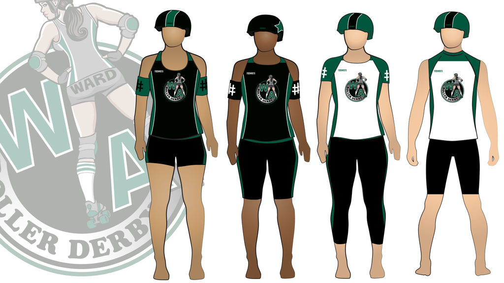 Western Australian Roller Derby League Wards of the Skate Uniform Collection | Custom roller derby uniforms by Frogmouth