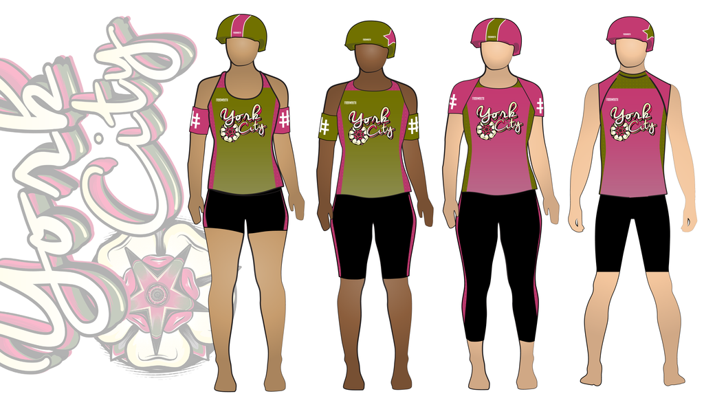 York City Derby Dames Uniform Collection | Custom Roller Derby Uniforms by Frogmouth