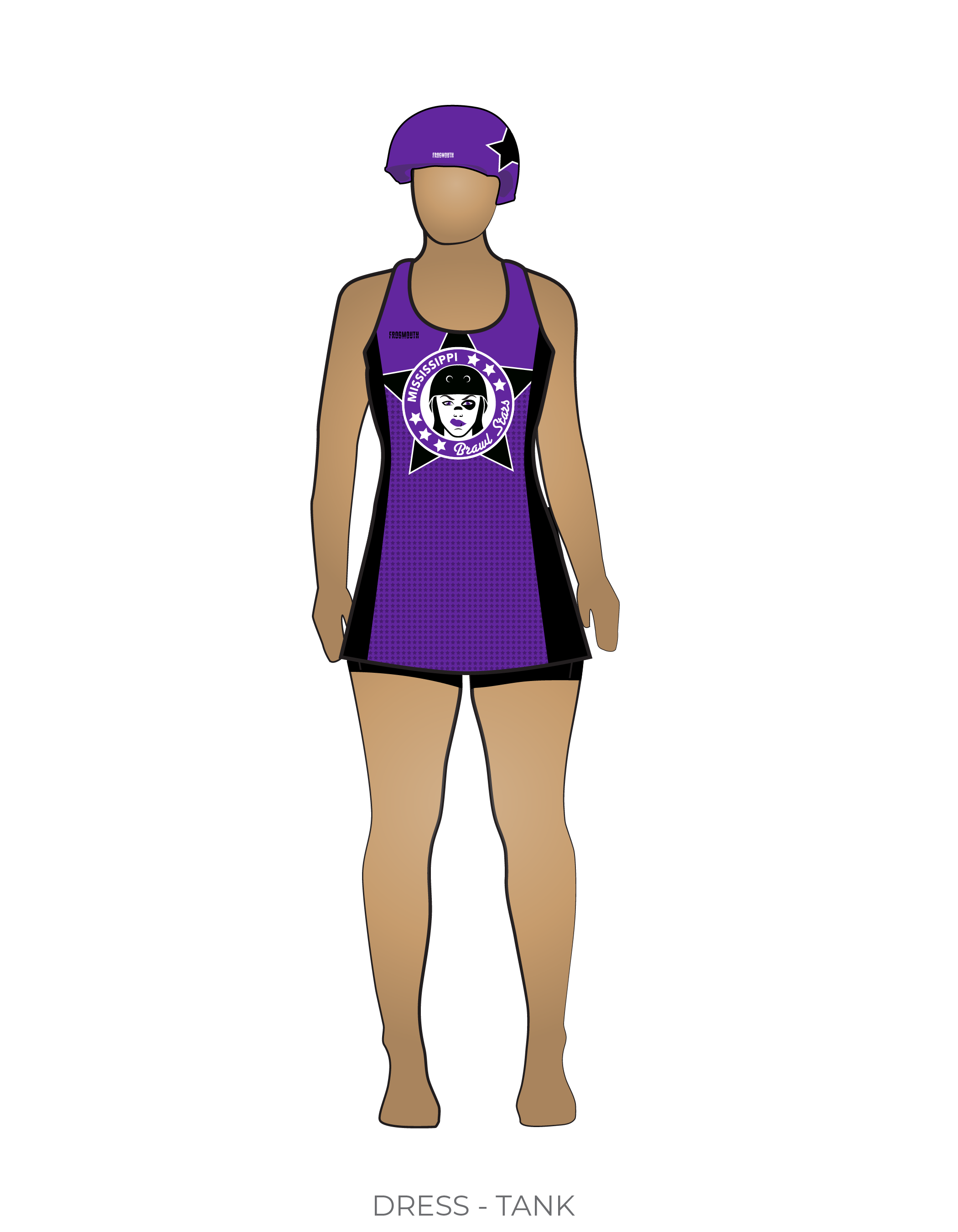 Mississippi Brawl Stars Roller Derby Season Uniform Skate Dress Purp Frogmouth - brawl stars roller derby