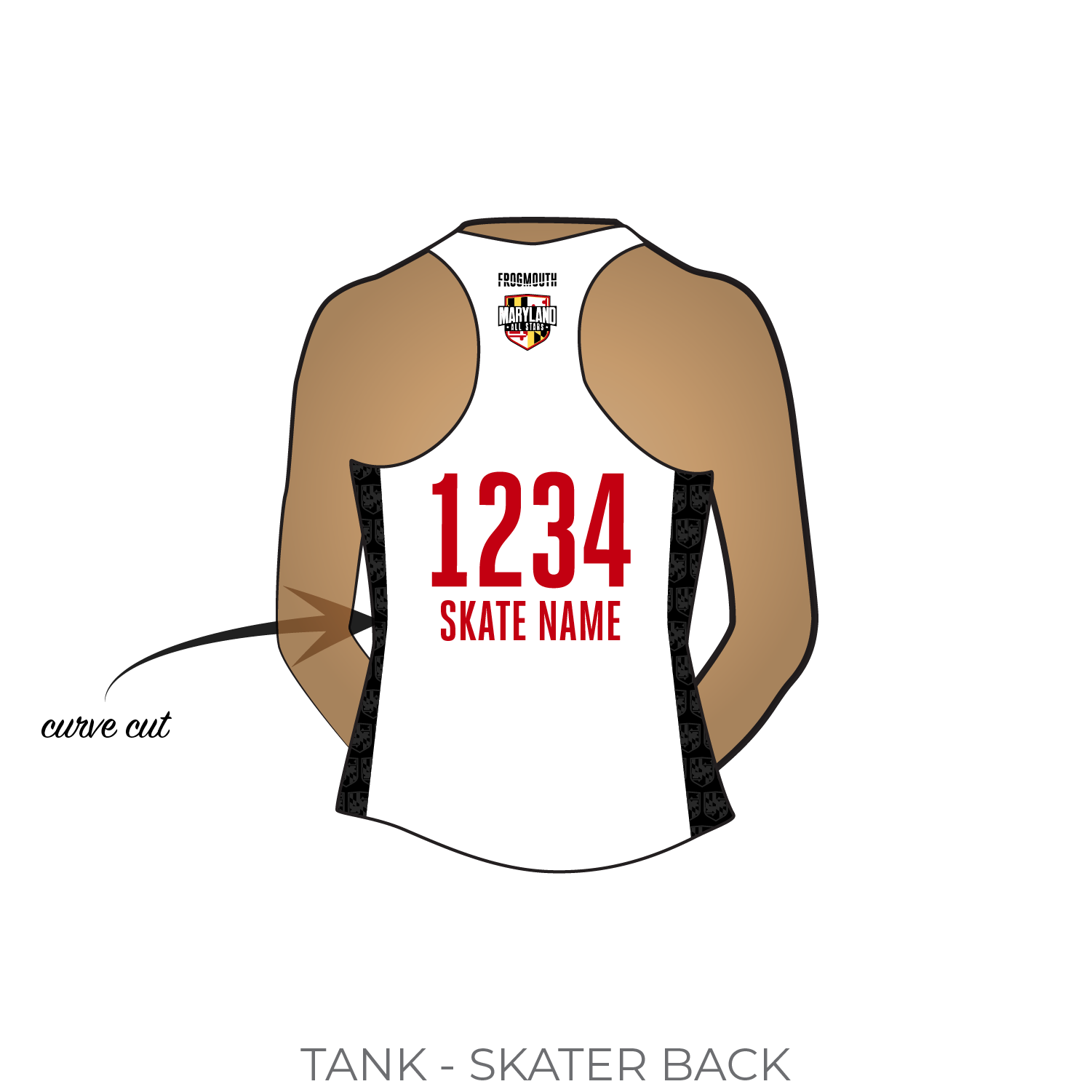 Team Maryland Roller Derby All Stars: Uniform Jersey (White) – Frogmouth