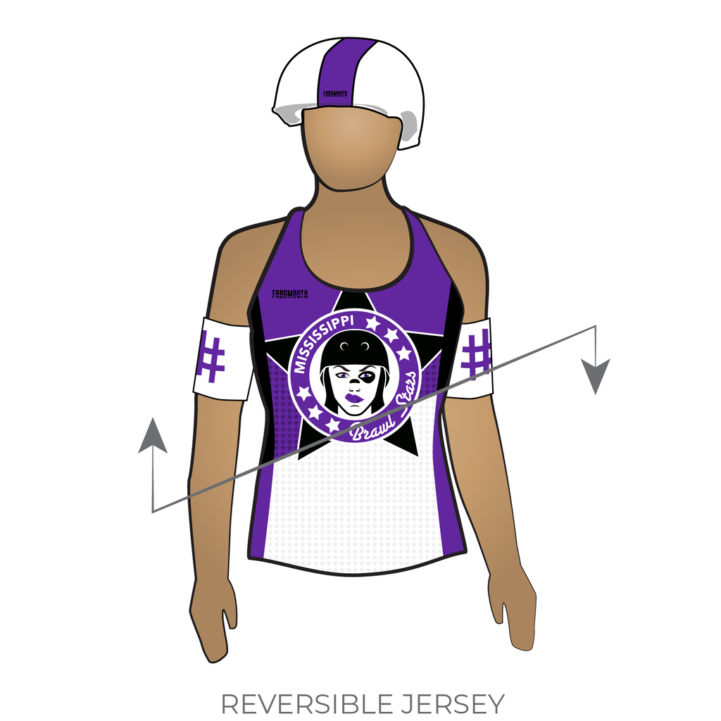 Mississippi Brawl Stars Roller Derby: Reversible Uniform Jersey (White ...