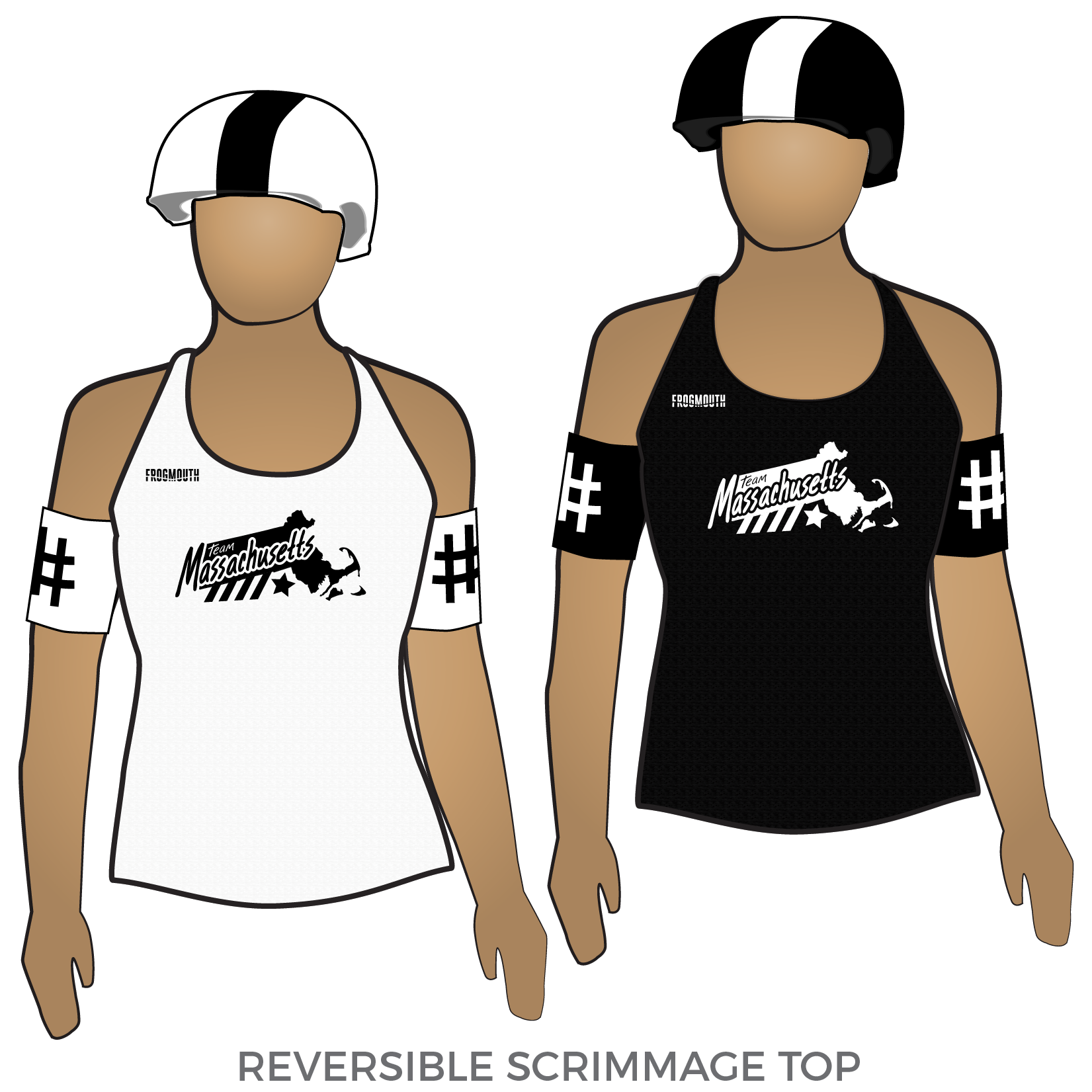 Team Massachusetts: Reversible Scrimmage Jersey (White Ash / Black Ash ...