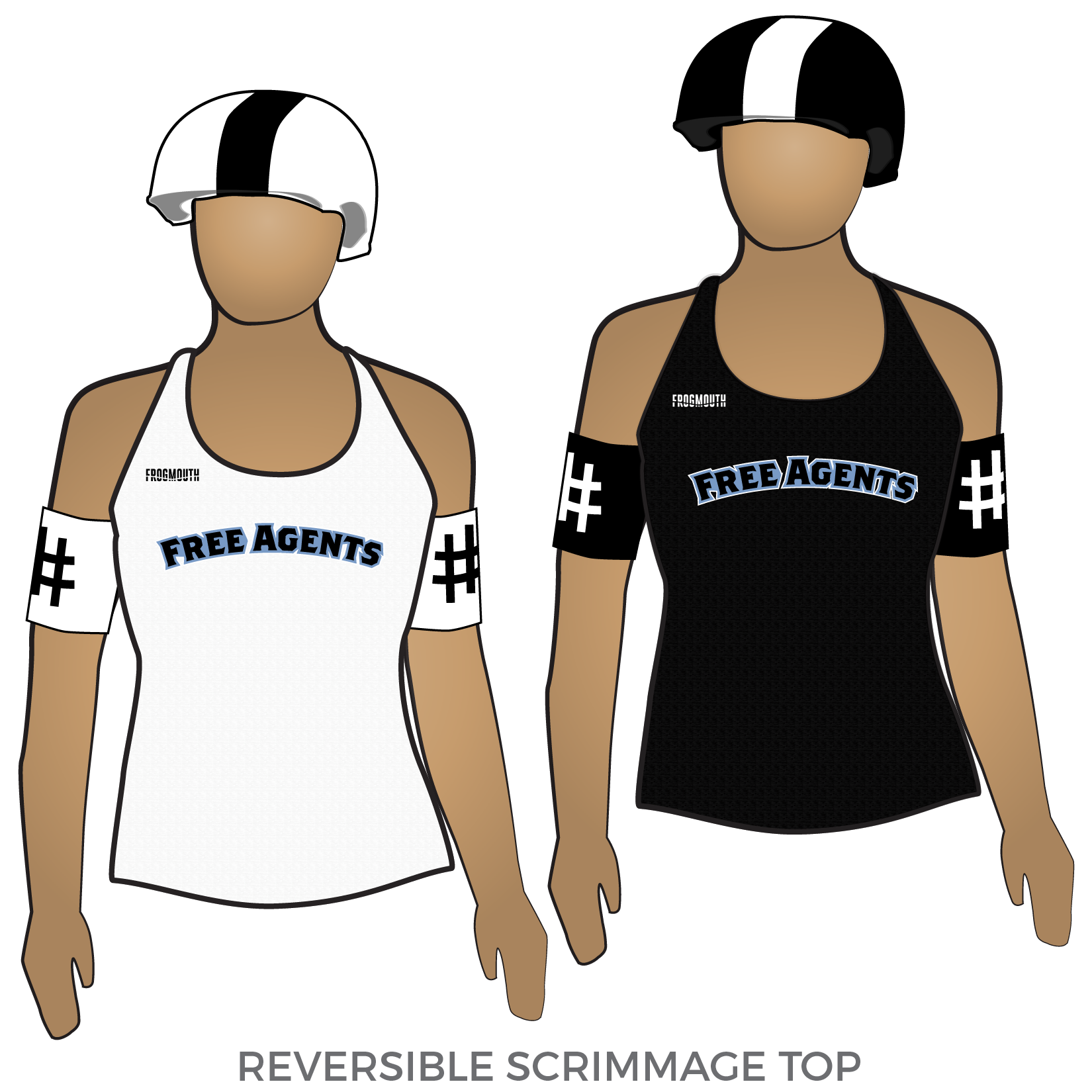 Free Agents: Reversible Scrimmage Jersey (White Ash / Black Ash ...