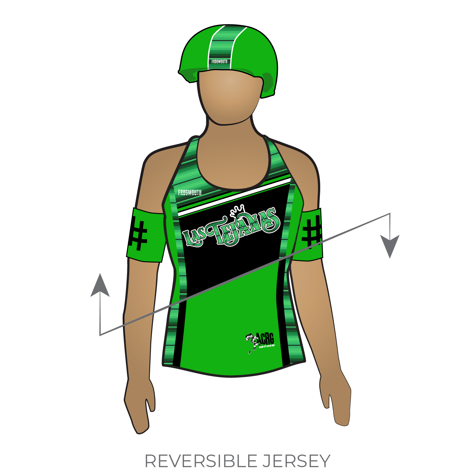 Alamo City Roller Girls Las Tejanas: Reversible Uniform Jersey (GreenR ...