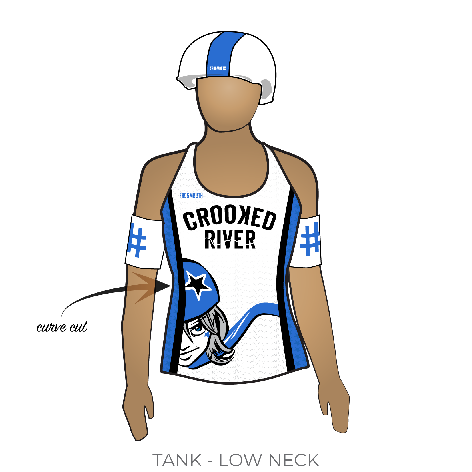 Crooked River Roller Derby: 2019 Uniform Jersey (White) – Frogmouth