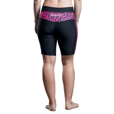 Black Cycle Shorts With Rainbow Cheetah Accent – Frogmouth