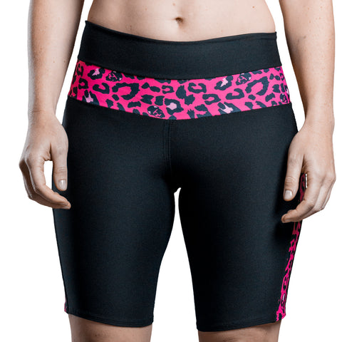 Black Cycle Shorts With Rainbow Cheetah Accent – Frogmouth
