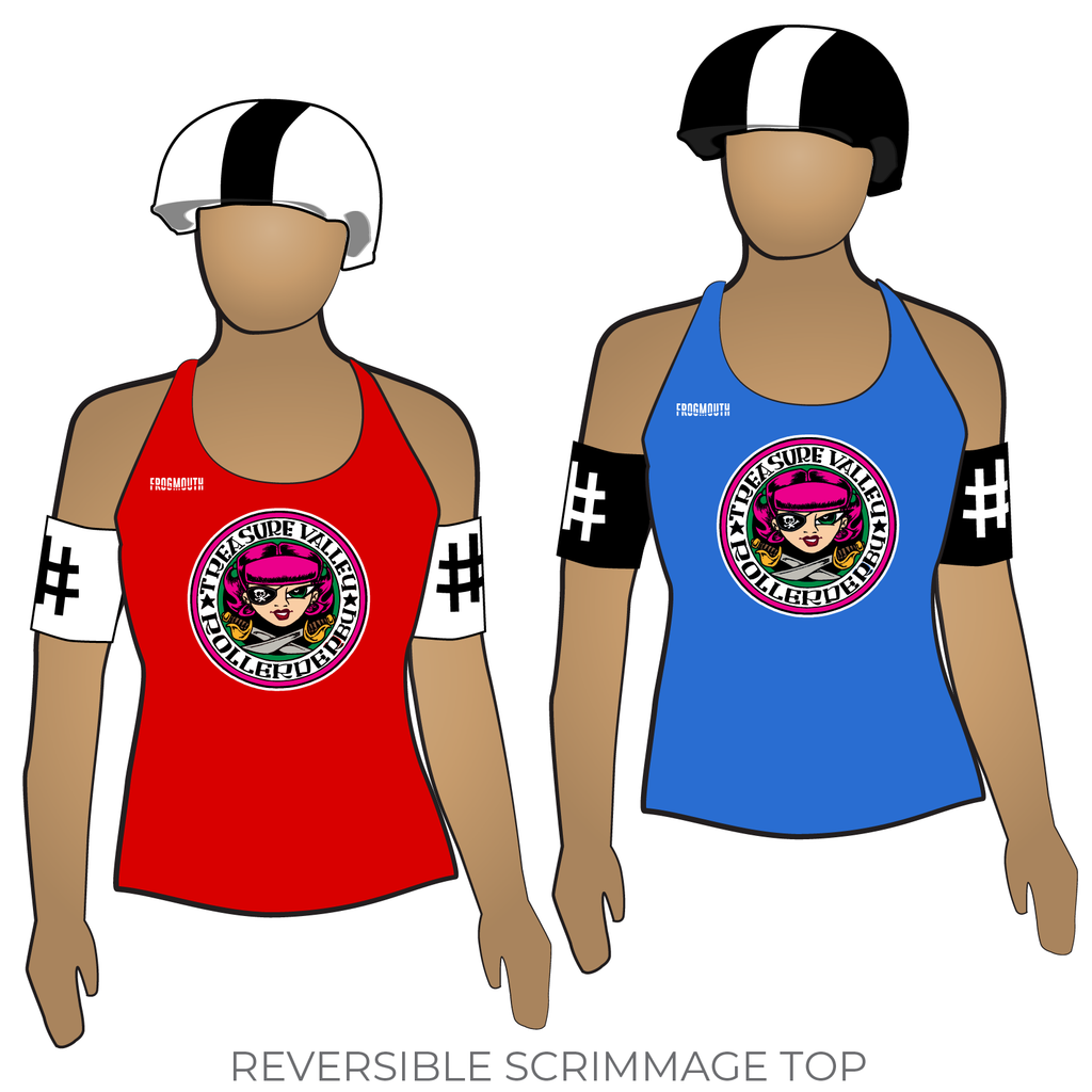 Treasure Valley Roller Derby: Reversible Scrimmage Jersey (Red Ash / B ...