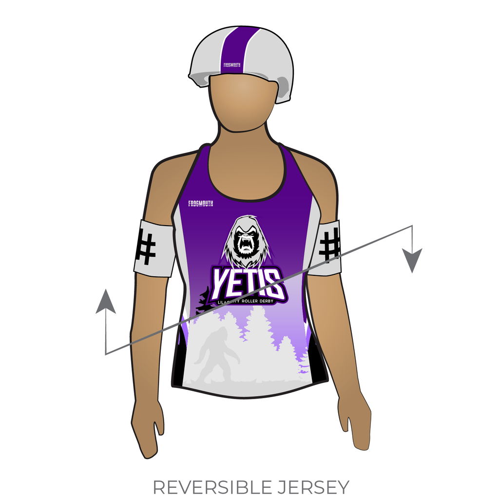 Lilac City Roller Derby Yetis: Reversible Uniform Jersey (PurpleR/Whit ...