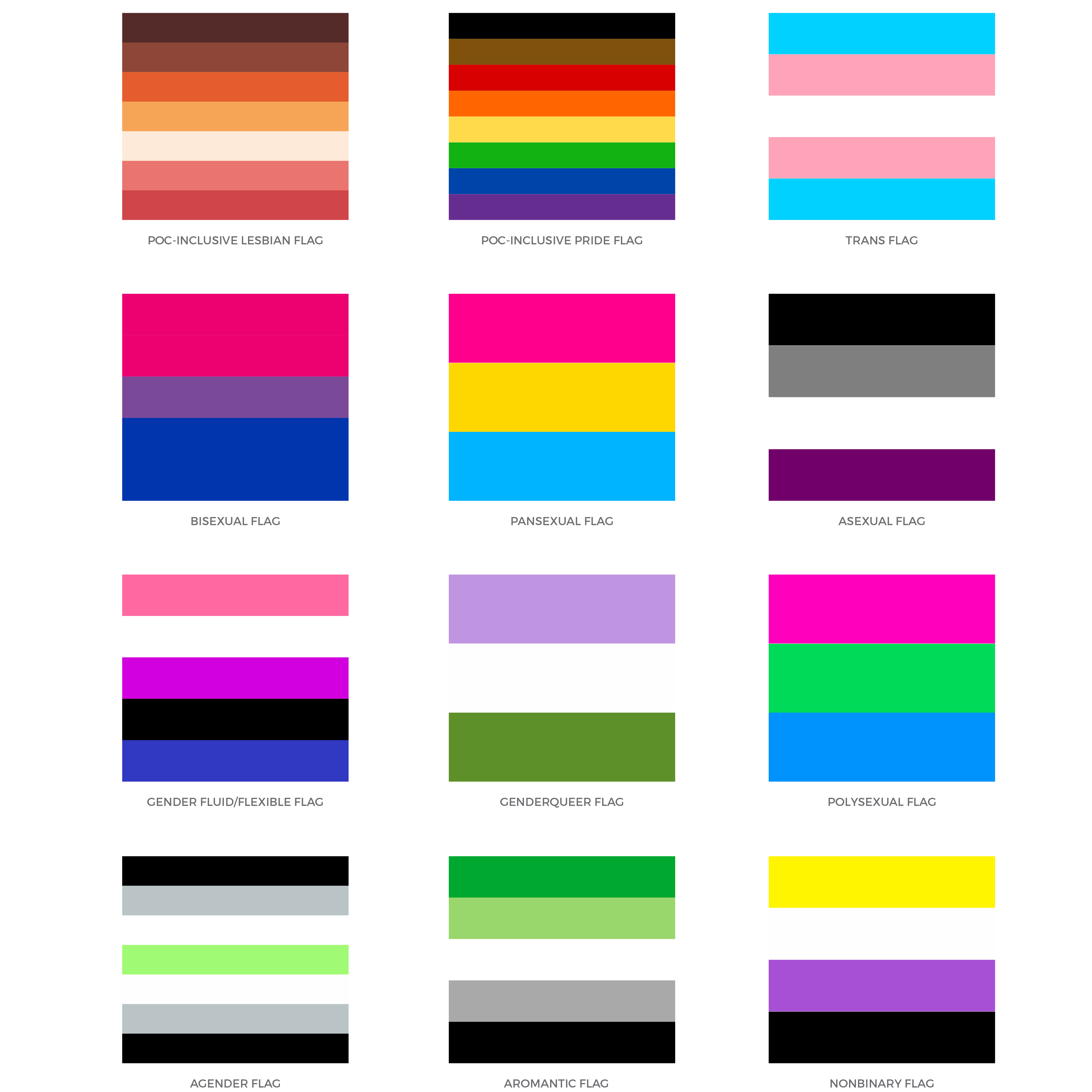 how many colours are there in the pride flag