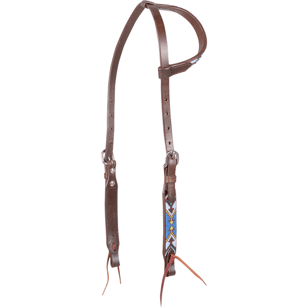 Western Horse Hair on Leather Tack Set One Ear Bridle + Breast Collar