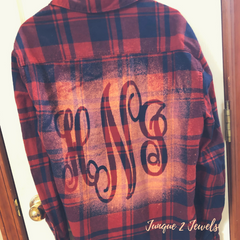 diy bleached flannel by Junque 2 Jewels