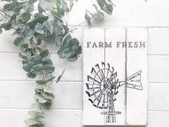 Farm Fresh Windmill Sign Chalk Couture
