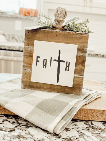 Faith Shelf Sitter - DIY Wood Sign
