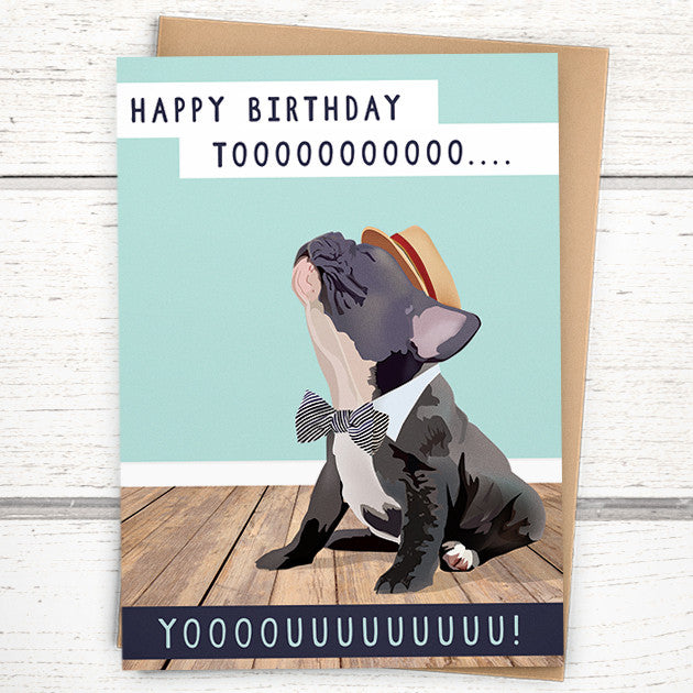 happy birthday bulldog card