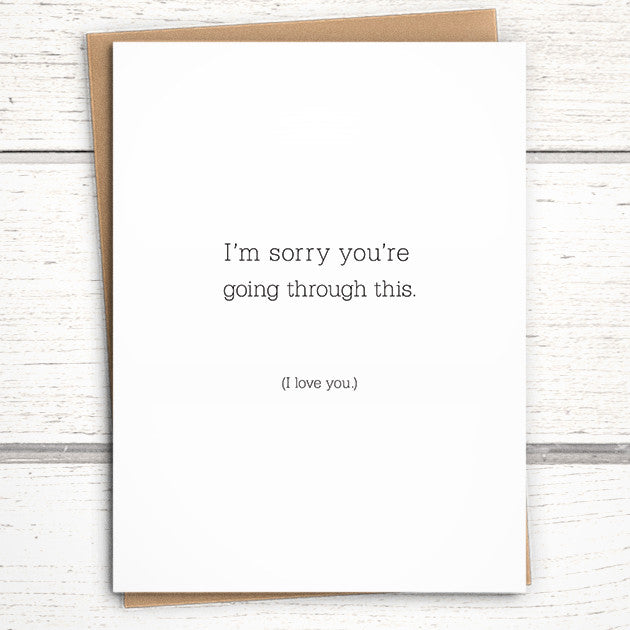Non Religious Sympathy Card For Grief I M Sorry For Your Loss Card Greymount Paper Press