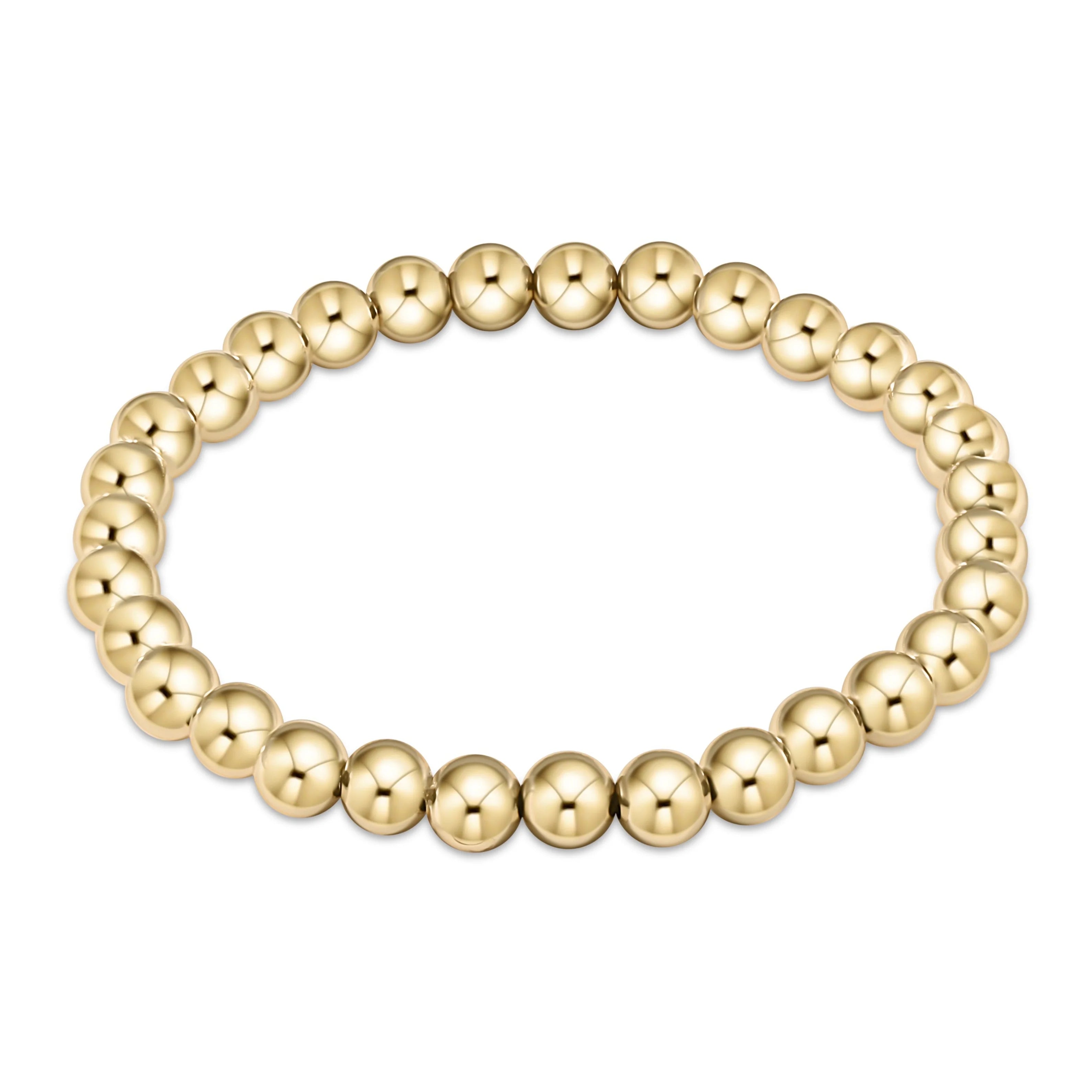Classic Gold 6mm Bead Bracelet eNewton