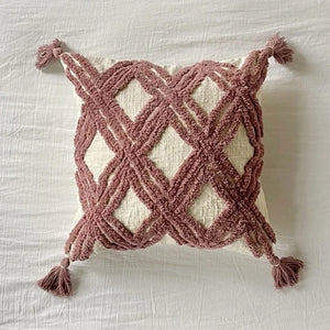 Diamond Tufted Plum Pillow - Lois Pearl Boutique