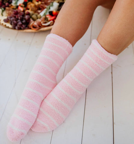 World's Softest Pink Stripe Sock