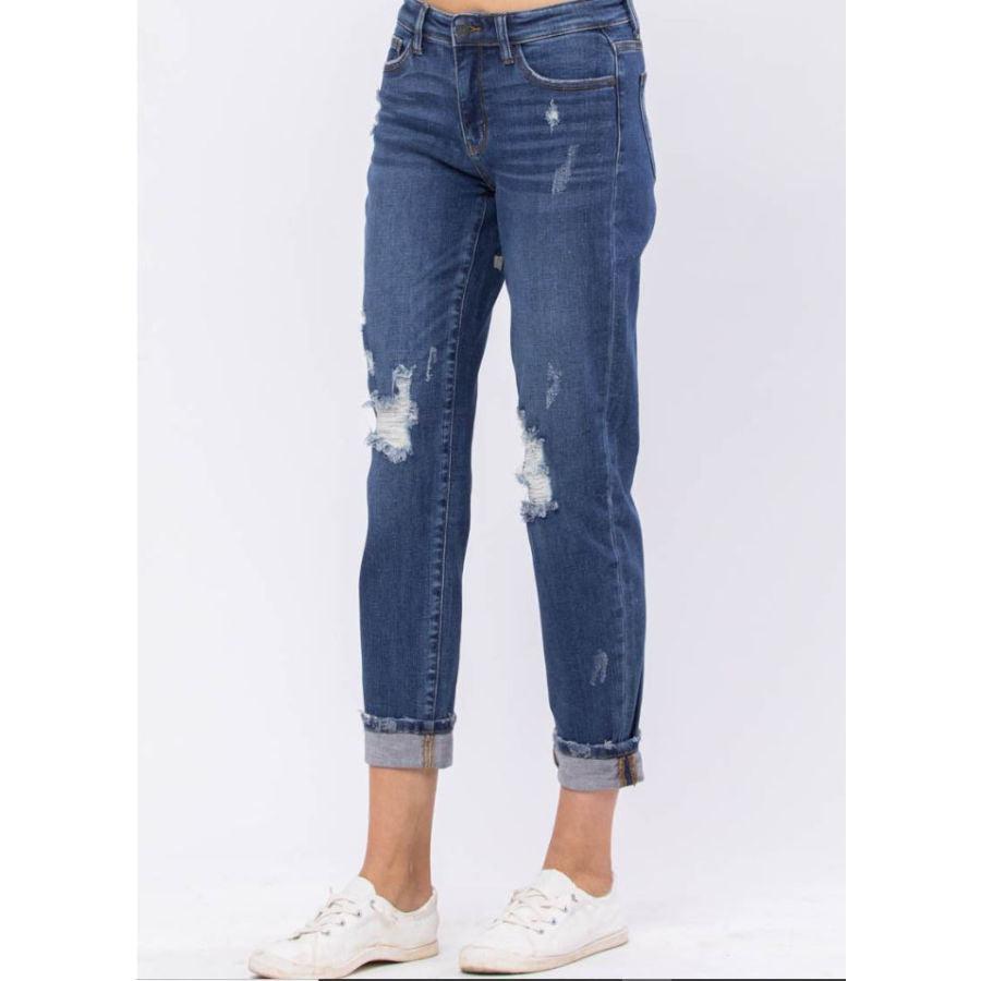 Mica Denim Chromatic High Rise Cropped Jeans - BeautyOfASite