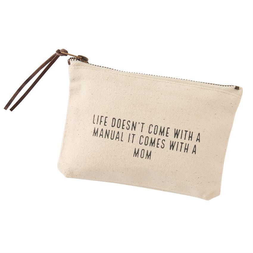 Small Solid Canvas Zipper Pouch