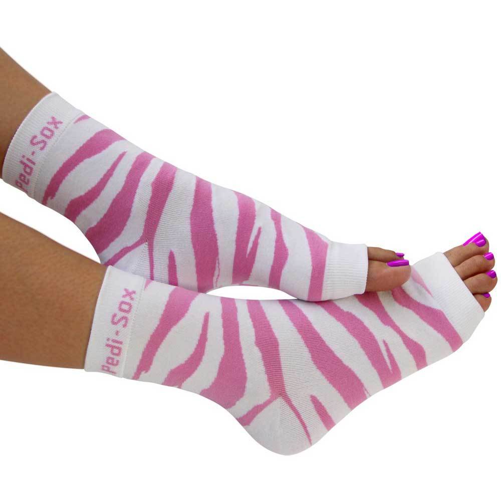 Pedi-Sox Pink Zebra Pedicure Socks - Ultra Collection - BeautyOfASite