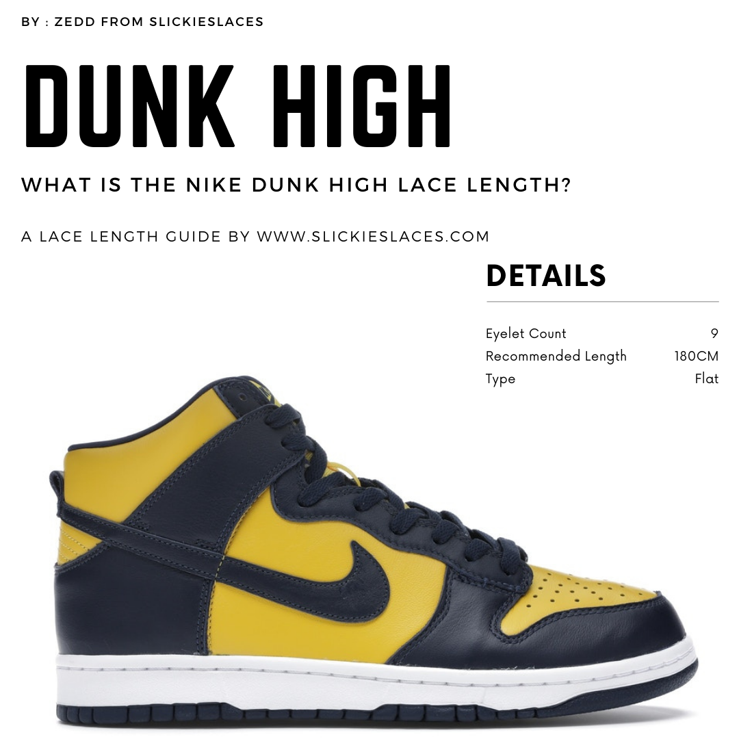 What is the NIKE Dunk High lace length 