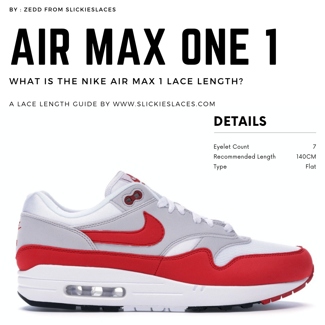 air max 1 laces length