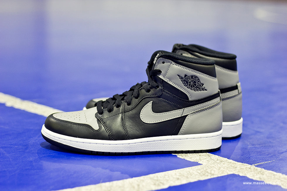 jordan 1 shadow grey laces