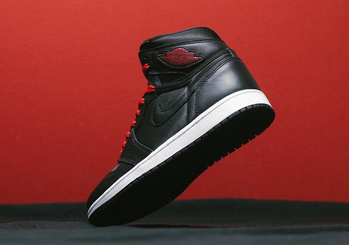 black satin air jordan 1