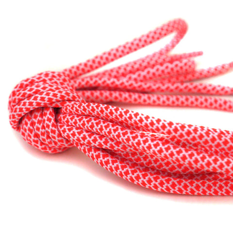 2tone scarlet red white shoelaces laces rope