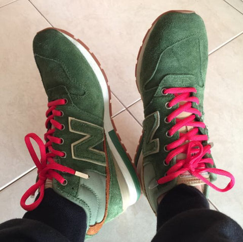 new balance green shoe laces
