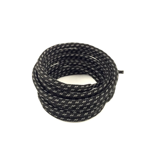3m cross grain black reflective rope shoelaces