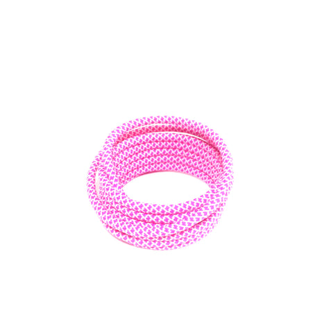 2tone white pink rope shoelaces laces