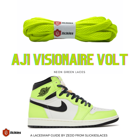 Jordan 1 Visionaire Volt : Where to buy shoe laces? | By Slickieslaces