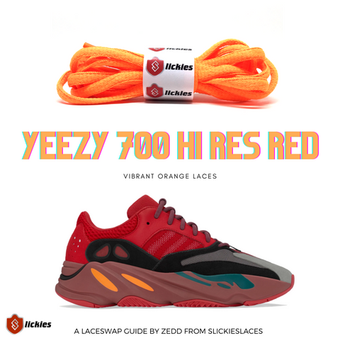 yeezy 700 hi res red shoelaces orange
