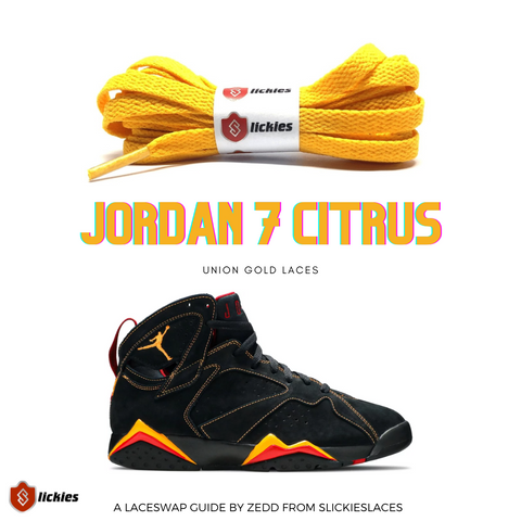 Jordan 7 Citrus : Where to buy shoe laces? | By Slickieslaces