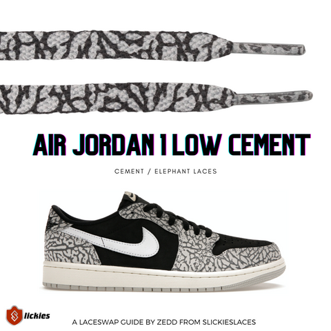 air jordan 1 low cement shoelaces