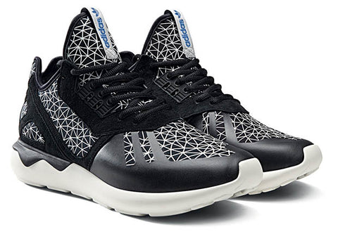 adidas tubular runner geometric pattern black