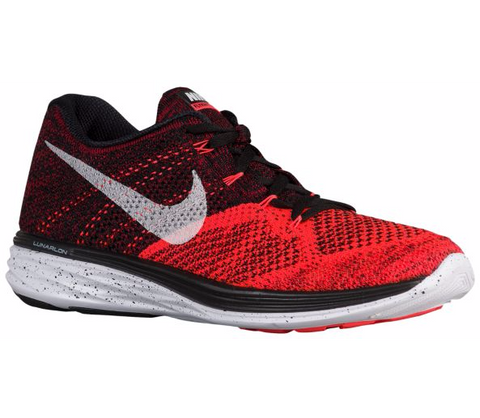 nike flyknit lunar 3 black white bright crimson university red