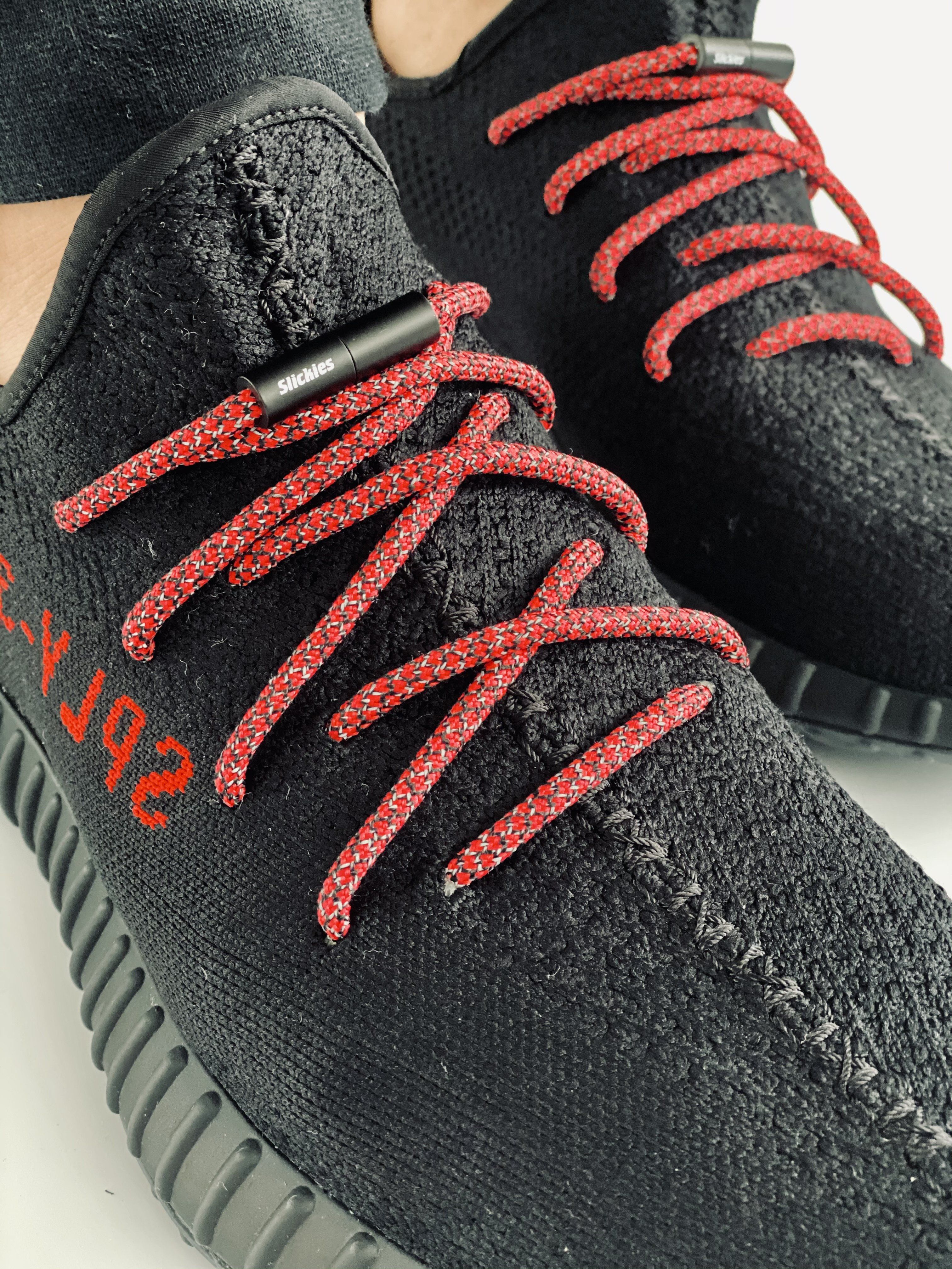 yeezy bred reflective laces