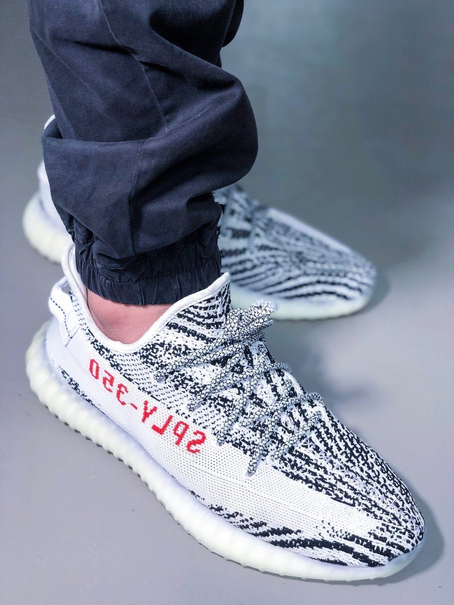 Yeezy Laces 3M Reflective Rope V2 - ZEBRA Black / White - Slickies