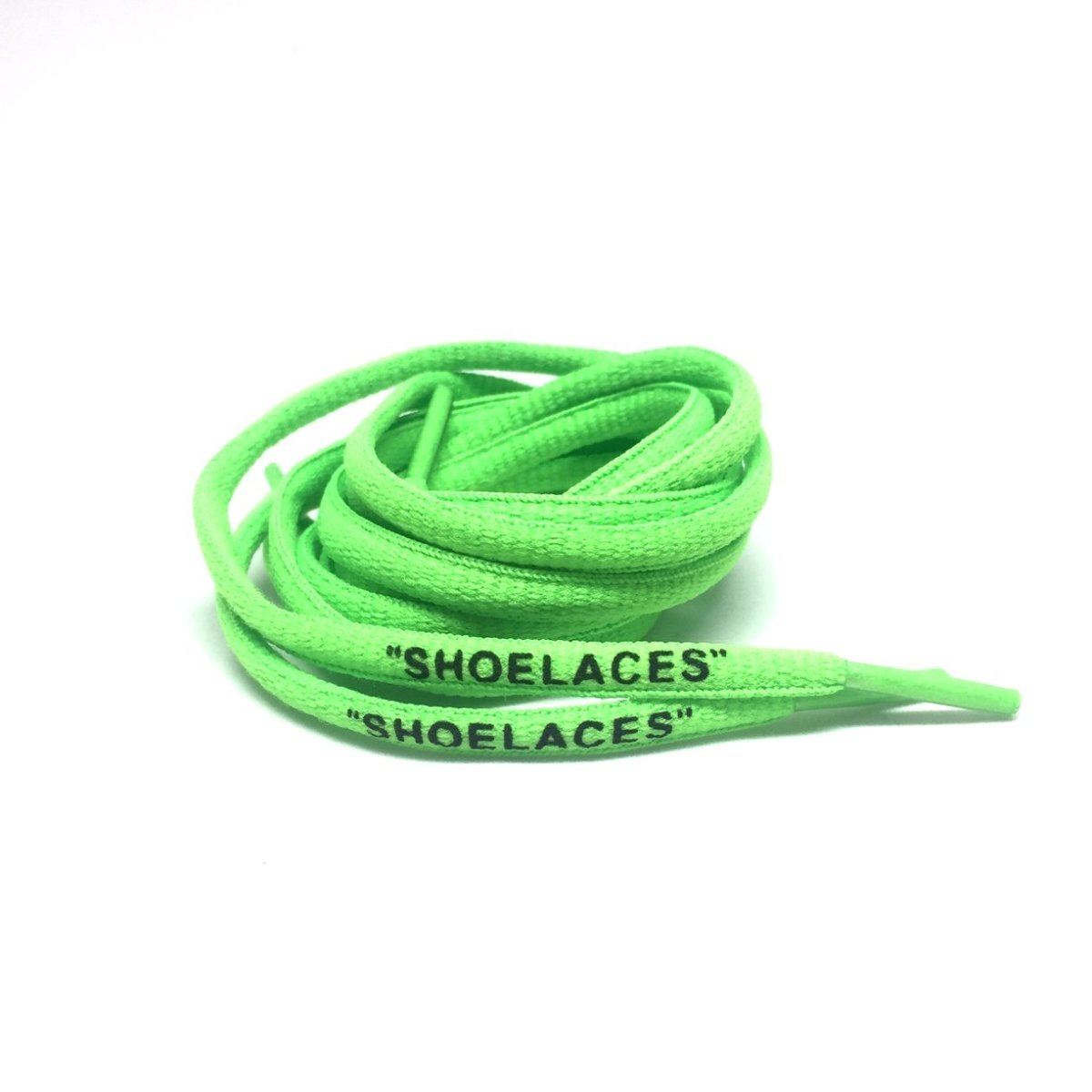 green off white shoelaces