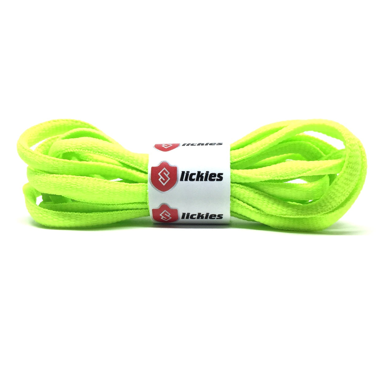 BASICS Oval Laces - Neon Green - Slickies