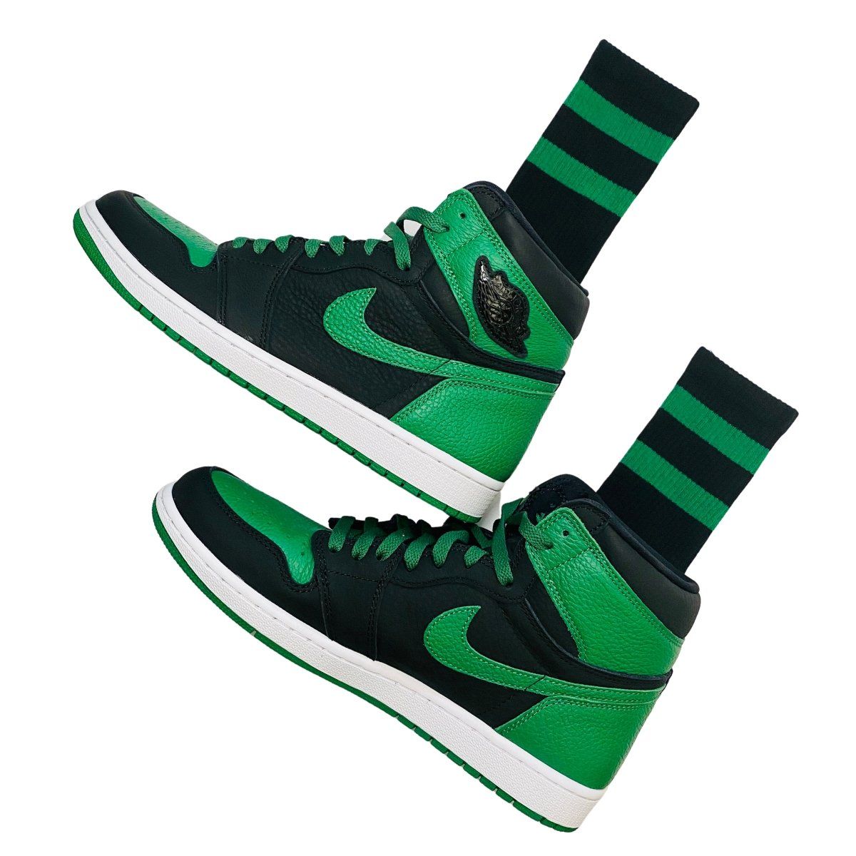 black and green nike socks