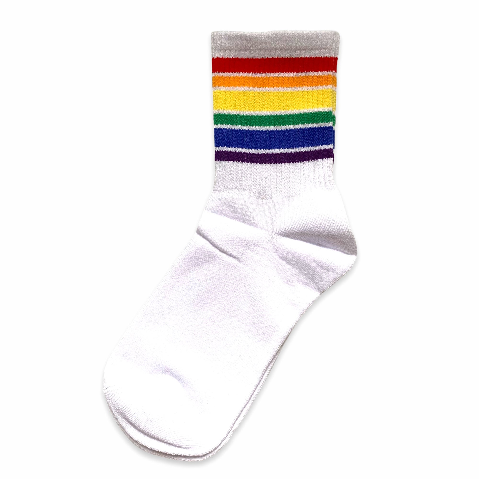 Pride Rainbow Striped Crew / Ankle Socks - Slickies