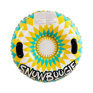 Snowboogie 37" Single Rider Inflatable Snow Tube Sled, Geometric Diamonds - Grizzly Recreation