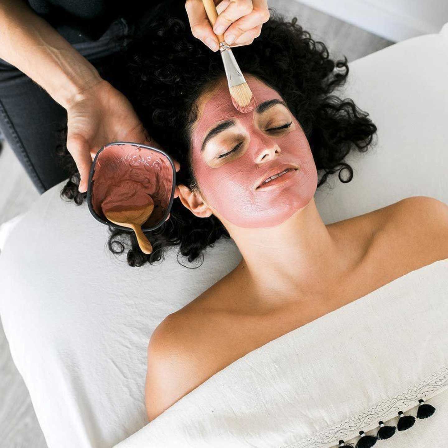 Women receiving manual lymphatic drainage treatment