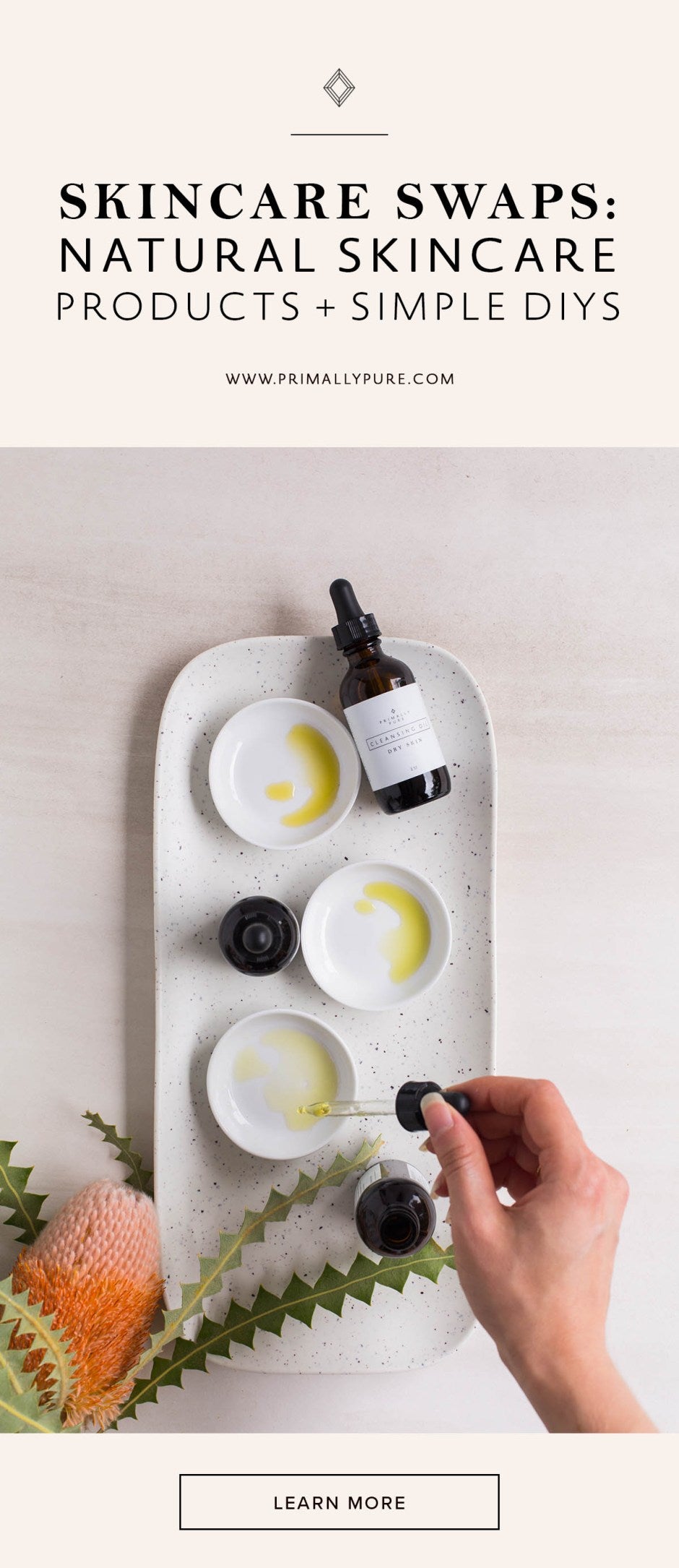One simple skincare swap can make a big difference for your skin health. Here are our picks for the best natural skincare products + tips for simple DIYs. | Primally Pure Skincare