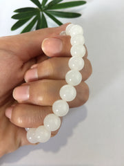 Nephrite White Jade Bracelet (BR055)